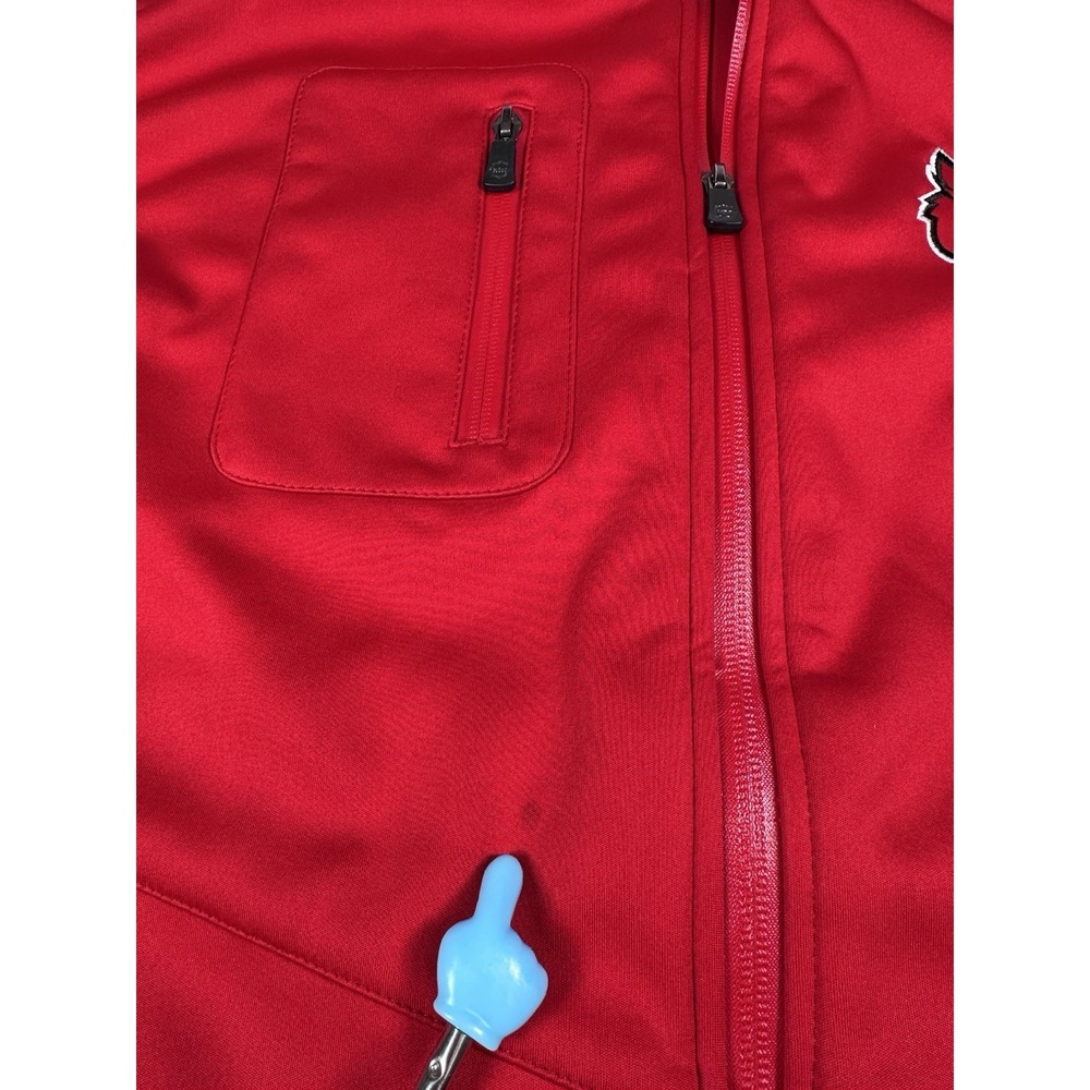 Franchise Club Louisville Cardinals Fleece Red Vest with Zip Front XXL - Picture 6 of 10